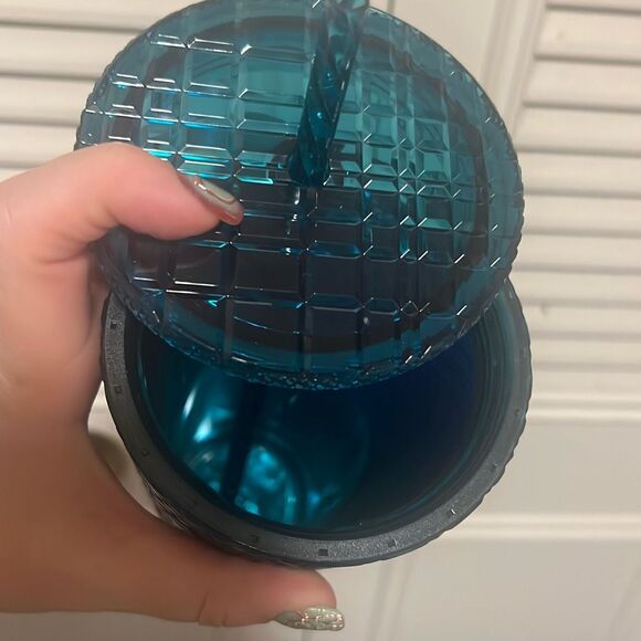 Starbucks Emerald Green Jeweled Tumbler Cold Cup 24oz Tumbler with Straw - Picture 7 of 7